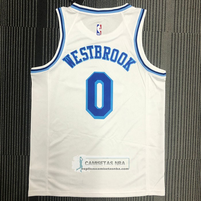 Camiseta Los Angeles Lakers Russell Westbrook NO 0 Classic 2019-20 Blanco